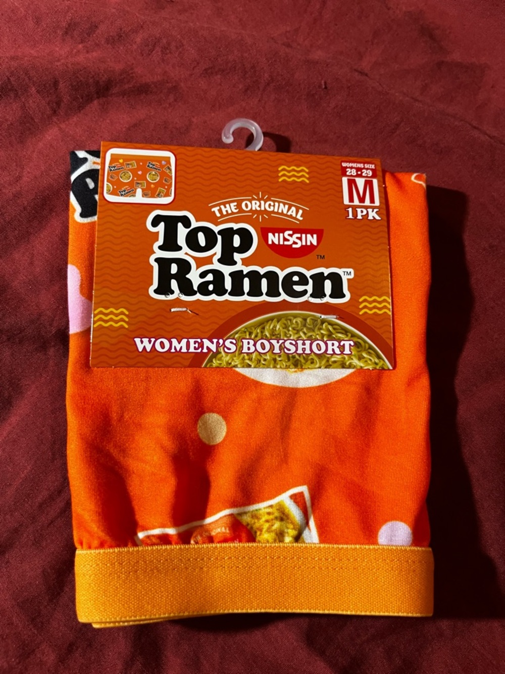 Top Ramen Women's Orange Boyshorts - Nissin